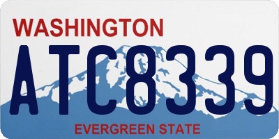 WA license plate ATC8339