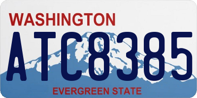 WA license plate ATC8385