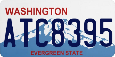 WA license plate ATC8395