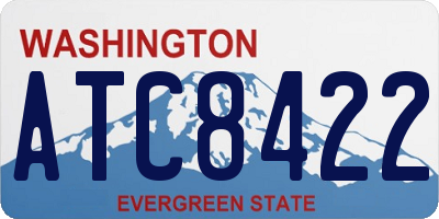 WA license plate ATC8422