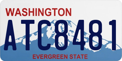 WA license plate ATC8481