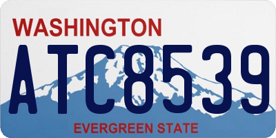 WA license plate ATC8539