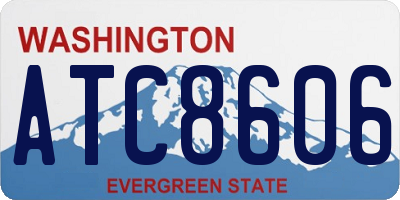 WA license plate ATC8606