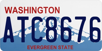 WA license plate ATC8676