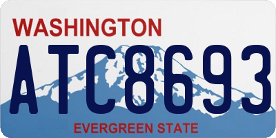 WA license plate ATC8693