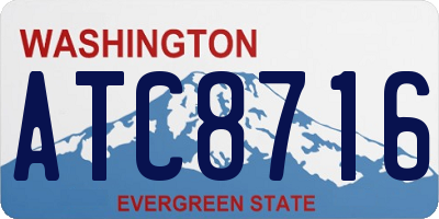 WA license plate ATC8716