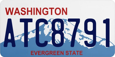 WA license plate ATC8791