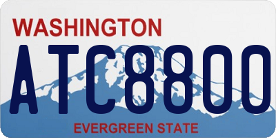 WA license plate ATC8800