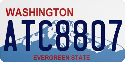 WA license plate ATC8807