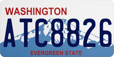 WA license plate ATC8826