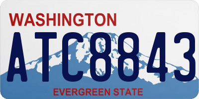 WA license plate ATC8843