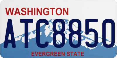 WA license plate ATC8850