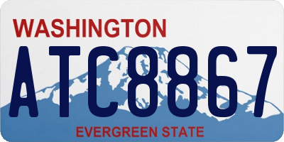 WA license plate ATC8867