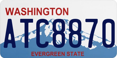 WA license plate ATC8870