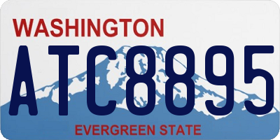 WA license plate ATC8895
