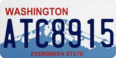 WA license plate ATC8915