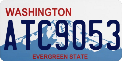 WA license plate ATC9053