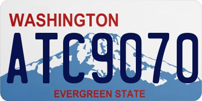 WA license plate ATC9070