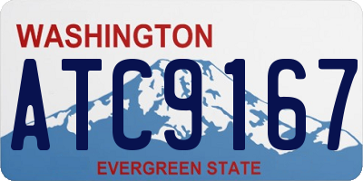 WA license plate ATC9167