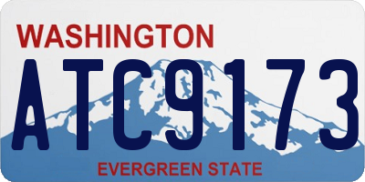 WA license plate ATC9173