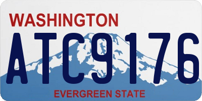 WA license plate ATC9176