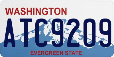 WA license plate ATC9209
