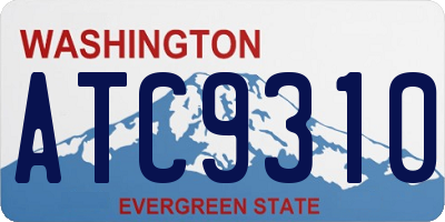WA license plate ATC9310