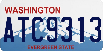 WA license plate ATC9313