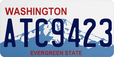 WA license plate ATC9423