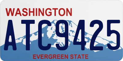 WA license plate ATC9425
