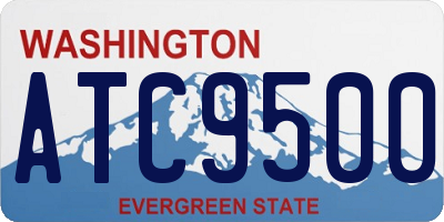WA license plate ATC9500