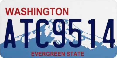 WA license plate ATC9514