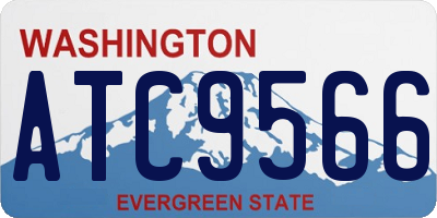 WA license plate ATC9566