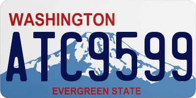 WA license plate ATC9599