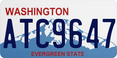 WA license plate ATC9647