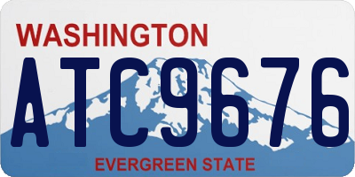 WA license plate ATC9676