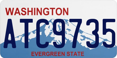 WA license plate ATC9735