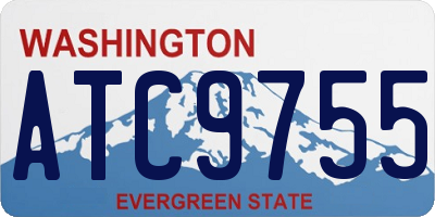 WA license plate ATC9755