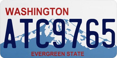 WA license plate ATC9765