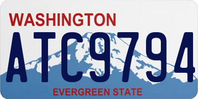 WA license plate ATC9794