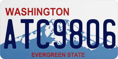 WA license plate ATC9806