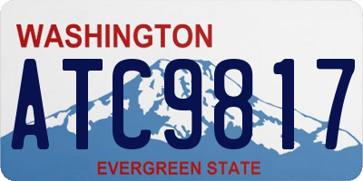 WA license plate ATC9817