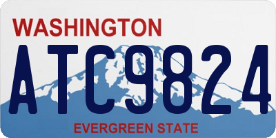 WA license plate ATC9824