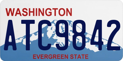 WA license plate ATC9842