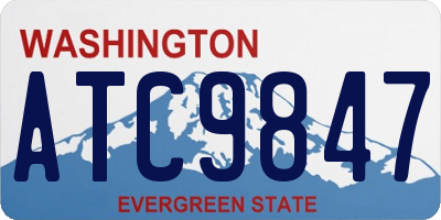 WA license plate ATC9847