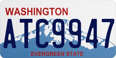 WA license plate ATC9947