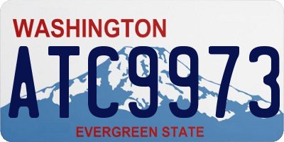 WA license plate ATC9973