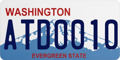 WA license plate ATD0010