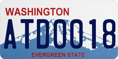 WA license plate ATD0018