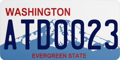 WA license plate ATD0023